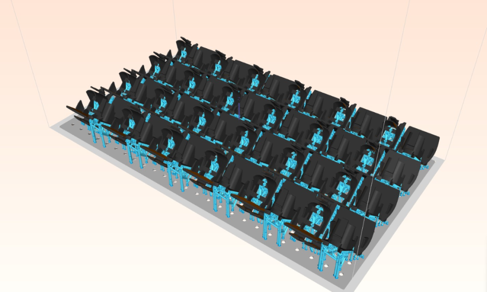 Kabelclip beugels van Sunbeam op bouwplaat - industrieel 3D-printen